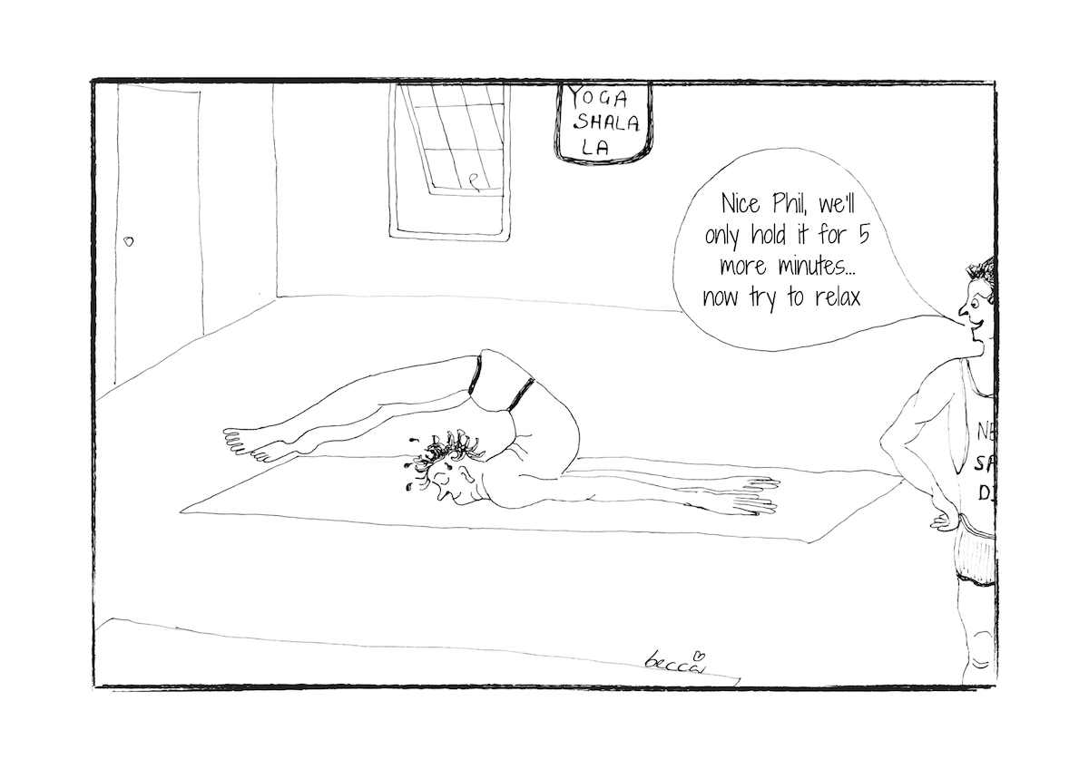 Nice One Phil Yoga Cartoon Print (Unframed)