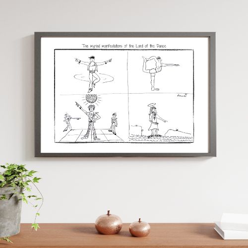 Lord of the Dance Yoga Cartoon Print (Unframed)