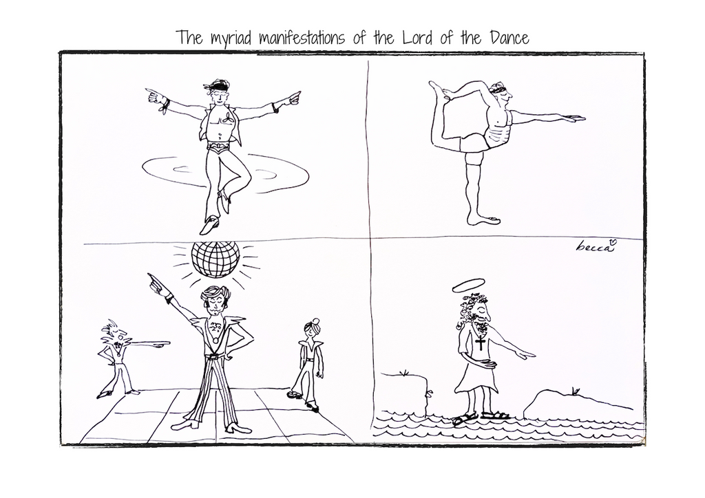 Lord of the Dance Yoga Cartoon Print (Unframed)