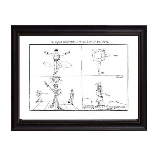 Lord of the Dance Yoga Cartoon Print (Unframed)