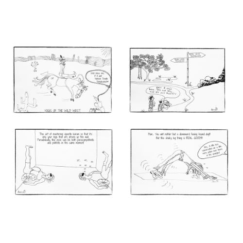 Yoga Cartoons Set of 4 (Unframed)