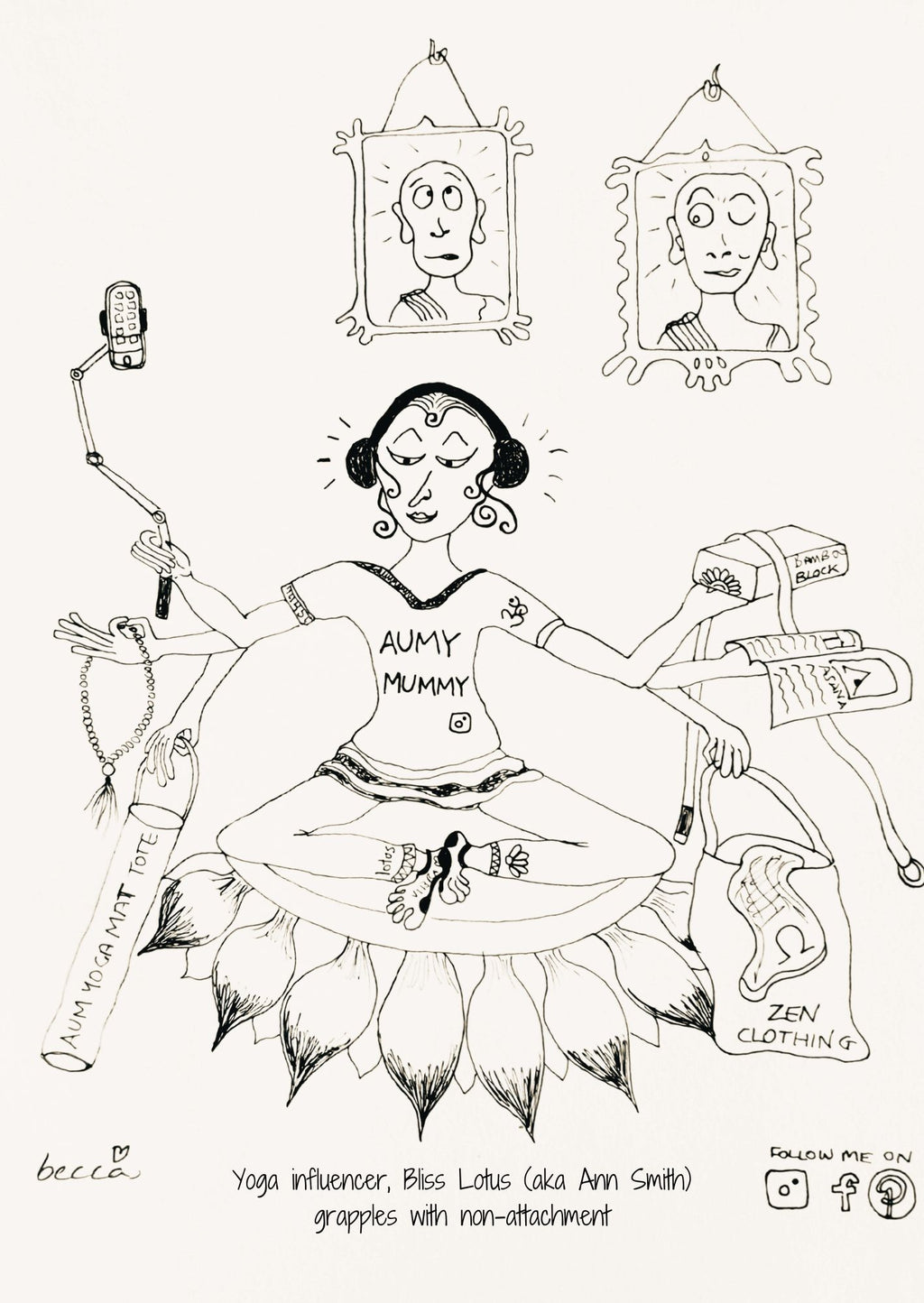 Assana Yoga Cartoon Calendar + Light Up Yoga Journal