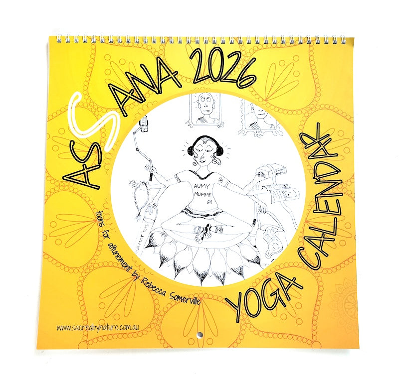 Assana 2026 Yoga Cartoon Calendar