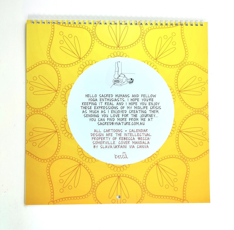 Assana 2026 Yoga Cartoon Calendar