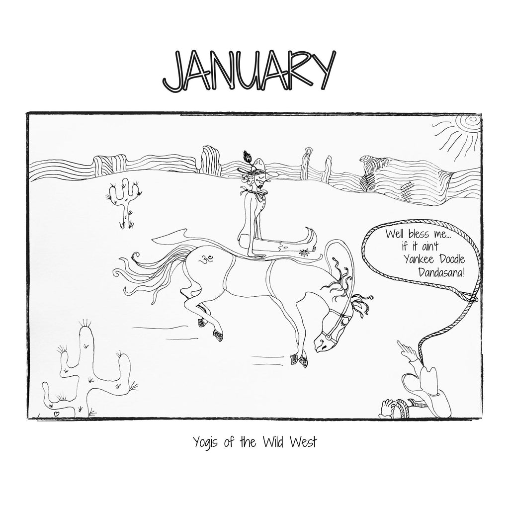 Assana Yoga Cartoon Calendar + Light Up Yoga Journal