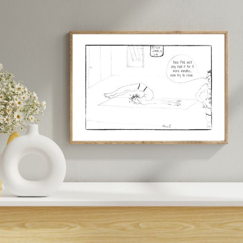 Nice One Phil Yoga Cartoon Print (Unframed)